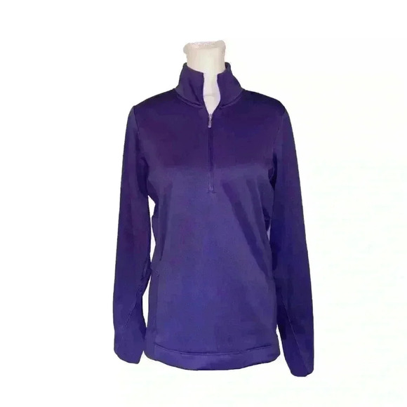Nike Golf 1/4 Zip Purple Pullover Tour Performance Therma-Fit Sz M Womens - Picture 1 of 12